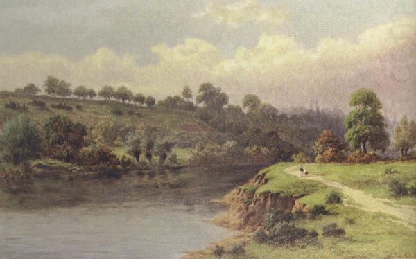 William henry mander A Stroll along the Riverbank (mk37) china oil painting image